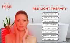 EXESAS 80 LED, 400W Dual-Chip, Red Light Therapy Device for Full Body 660nm & 850nm Infrared LED Panel for Beautiful Skin, Weight & Pain Management