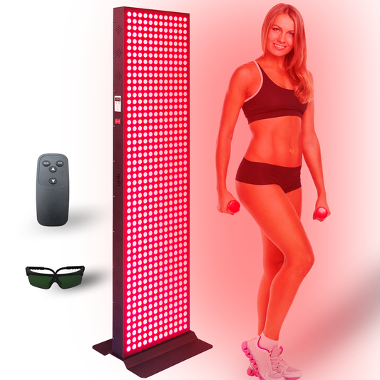 EXESAS 600 LED, 3000W Dual-Chip, Red Light Therapy Device for Full Body, 4-Wavelengths Infrared LED Panel for Skin, Weight, Pain, Wellness