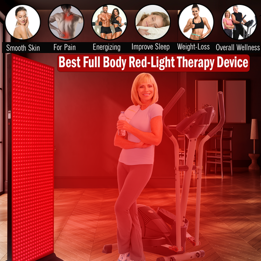 EXESAS  1008 LED, 5040W Dual-Chip, Red Light Therapy Device for Full Body, 4-Wavelengths Infrared LED Panel for Skin, Weight, Pain, Wellness
