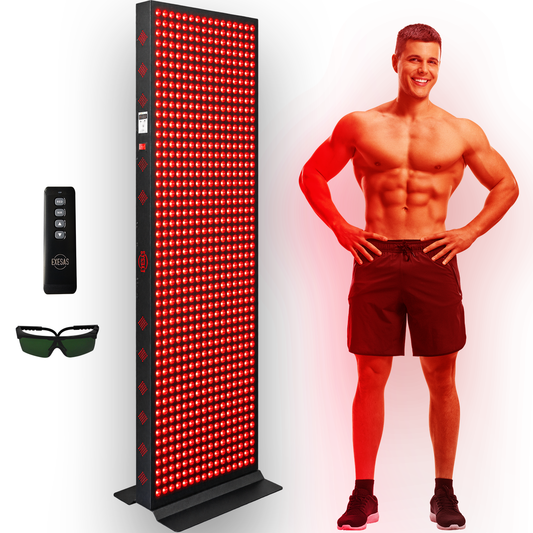 EXESAS 800 LED, 4000W Dual-Chip, Red Light Therapy Device for Full Body, 6-Wavelengths Infrared LED Panel for Skin, Weight, Pain, Wellness