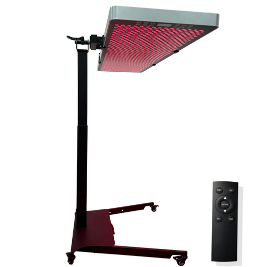 Horizontal/Vertical Powered Automatic Rolling Stand for EXESAS Red Light Therapy Panels, Auto Height Adjustment, (Panel Sold Separately)
