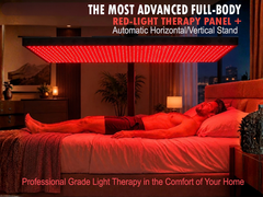 EXESAS Red-Light Therapy Device with Automatic Horizontal/Vertical Stand, 800LED Dual-Chip, 6 Wavelengths, Full-Body Panel for Overall