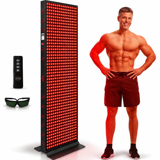 EXESAS 800 LED, 4000W Dual-Chip, Red Light Therapy Device for Full Body, 6-Wavelengths Infrared LED Panel for Skin, Weight, Pain, Wellness