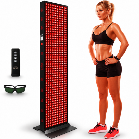 EXESAS 600 LED, 3000W Dual-Chip, Red Light Therapy Device for Full Body, 6-Wavelengths Infrared LED Panel for Skin, Weight, Pain, Wellness