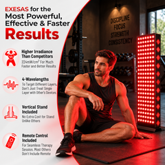 EXESAS 200 LED, 1000W Dual-Chip, Red Light Therapy Device for Full Body, 4-Wavelengths Infrared LED Panel for Skin, Weight, Pain, Wellness