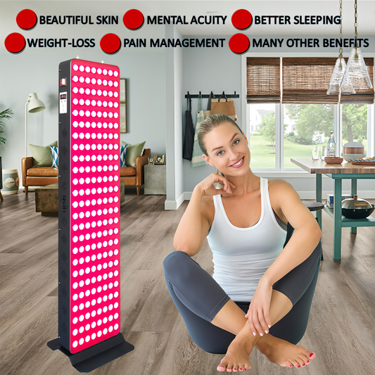 EXESAS 200 LED, 1000W Dual-Chip, Red Light Therapy Device for Full Body 660nm & 850nm Infrared LED Panel for Beautiful Skin, Weight & Pain Management