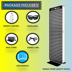 EXESAS 432 LEDs, 2160W Dual-Chip, Red Light Therapy Device for Full Body 660nm & 850nm Near Infrared LED Therapy Panel for Beautiful Skin, Weight & Pain Management, and Overall Wellness