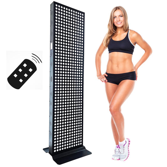 EXESAS 600 LEDs, 3000W Dual-Chip, Red Light Therapy Device for Full Body 660nm & 850nm Near Infrared LED Therapy Panel for Beautiful Skin, Weight & Pain Management, and Overall Wellness
