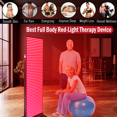 EXESAS  800 LED, 4000W Dual-Chip, Red Light Therapy Device for Full Body 660nm & 850nm Infrared LED Panel for Beautiful Skin, Weight & Pain Management