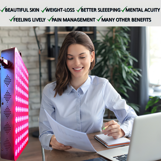 EXESAS  80 LED, 400W Dual-Chip, Red Light Therapy Device for Full Body 660nm & 850nm Infrared LED Panel for Beautiful Skin, Weight & Pain Management