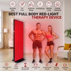 EXESAS    1008 LED, 5040W Dual-Chip, Red Light Therapy Device for Full Body, 4-Wavelengths Infrared LED Panel for Skin, Weight, Pain, Wellness