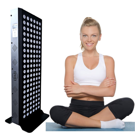 EXESAS 120 LEDs, 600W Dual-Chip, Red Light Therapy Device for Full Body 660nm & 850nm Near Infrared LED Therapy Panel for Beautiful Skin, Weight & Pain Management, and Overall Wellness