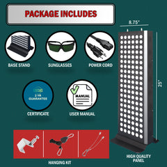 EXESAS 120 LED, 600W Dual-Chip, Red Light Therapy Device for Full Body 660nm & 850nm Infrared LED Panel for Beautiful Skin, Weight & Pain Management