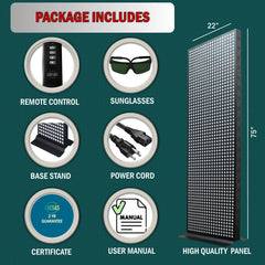 EXESAS  1216 LED, 6080W Dual-Chip, Red Light Therapy Device for Full Body, 4-Wavelengths Infrared LED Panel for Skin, Weight, Pain, Wellness