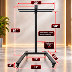 Horizontal  Rolling Stand for EXESAS Red Light Therapy Panels, Compatible only with EXESAS Panels. (Stand Only, Panel Sold Separately)