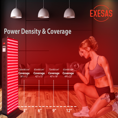 EXESAS 200 LED, 1000W Dual-Chip, Red Light Therapy Device for Full Body 660nm & 850nm Infrared LED Panel for Beautiful Skin, Weight & Pain Management