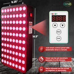 EXESAS 80 LED, 400W Dual-Chip, Red Light Therapy Device for Full Body 660nm & 850nm Infrared LED Panel for Beautiful Skin, Weight & Pain Management