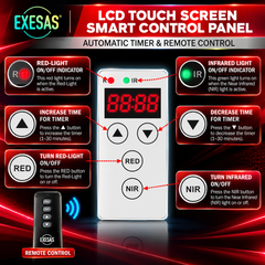 EXESAS    1008 LED, 5040W Dual-Chip, Red Light Therapy Device for Full Body, 6-Wavelengths Infrared LED Panel for Skin, Weight, Pain, Wellness
