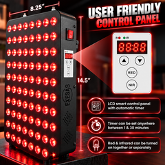 EXESAS 80 LED, 400W Dual-Chip, Red Light Therapy Device for Full Body 660nm & 850nm Infrared LED Panel for Beautiful Skin, Weight & Pain Management