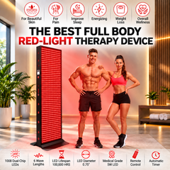 EXESAS    1008 LED, 5040W Dual-Chip, Red Light Therapy Device for Full Body, 6-Wavelengths Infrared LED Panel for Skin, Weight, Pain, Wellness