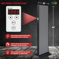 EXESAS 600 LED, 3000W Dual-Chip, Red Light Therapy Device for Full Body, 4-Wavelengths Infrared LED Panel for Skin, Weight, Pain, Wellness