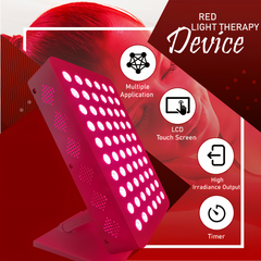 EXESAS  60 LED, 300W Dual-Chip, Red Light Therapy Device for Full Body 660nm & 850nm Infrared LED Panel for Beautiful Skin, Weight & Pain Management