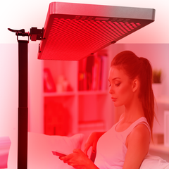 Horizontal/Vertical Powered Automatic Rolling Stand for EXESAS Red Light Therapy Panels, Auto Height Adjustment, (Panel Sold Separately)