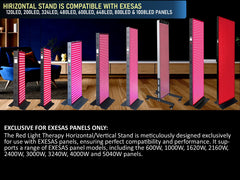 Horizontal  Rolling Stand for EXESAS Red Light Therapy Panels, Compatible only with EXESAS Panels. (Stand Only, Panel Sold Separately)