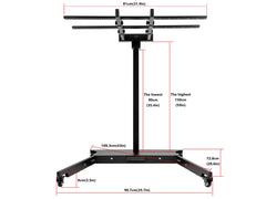 Horizontal/Vertical Powered Automatic Rolling Stand for EXESAS Red Light Therapy Panels, Auto Height Adjustment, (Panel Sold Separately)