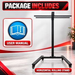 Horizontal  Rolling Stand for EXESAS Red Light Therapy Panels, Compatible only with EXESAS Panels. (Stand Only, Panel Sold Separately)