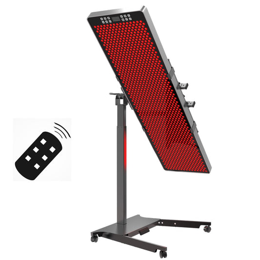 Horizontal/Vertical Powered Automatic Rolling Stand for EXESAS Red Light Therapy Panels, Auto Height Adjustment, Remote Control
