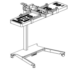 Horizontal/Vertical Powered Automatic Rolling Stand for EXESAS Red Light Therapy Panels, Auto Height Adjustment, (Panel Sold Separately)