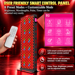 EXESAS 360 LED, 1800W Dual-Chip, Red Light Therapy Device for Full Body, 9-Wavelengths Infrared LED Panel for Skin, Weight, Pain, Wellness